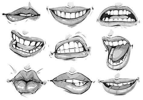 This video will show you how to draw six different lip shapes.